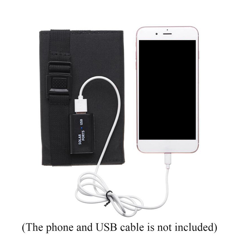 Foldable Solar Panel Solar Cell with USB for Camping Cell Phone B. 