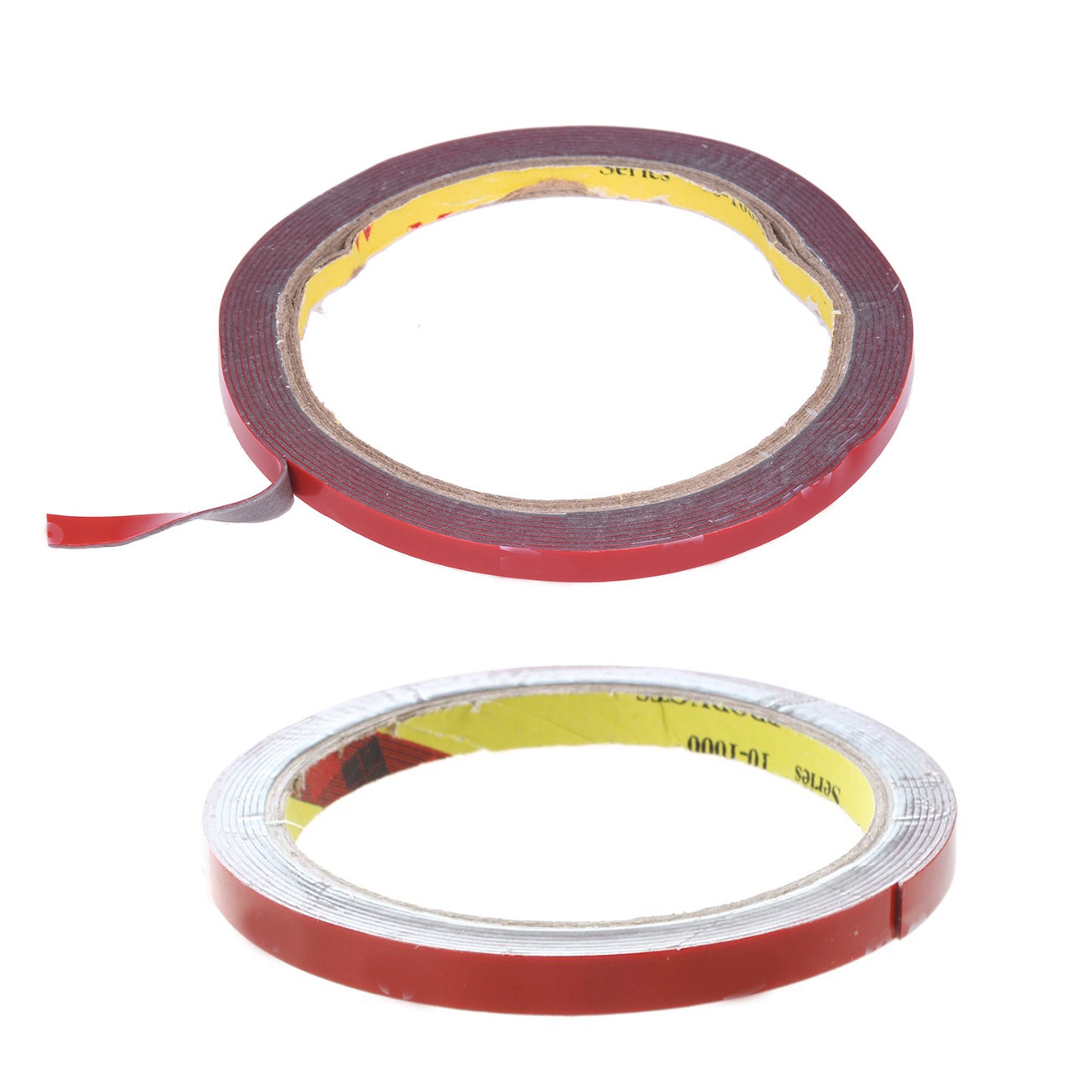 2 Pcs Red Strong Permanent Double Sided Super Sticky Foam Tape Roll for Car Vehicle - 6MMx3M & 8MMx3M