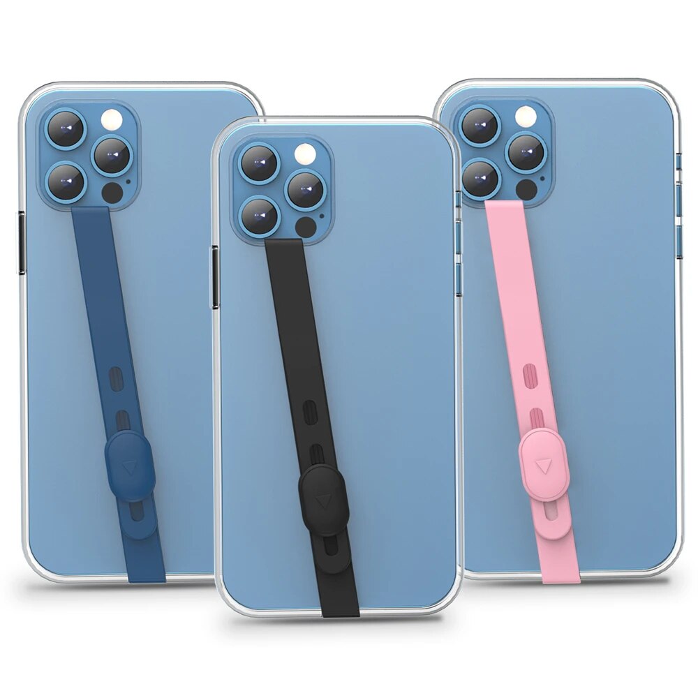 Silicone Cell Phone Loop Strap Reusable Hand Finger Holder C-shaped Clip Finger Phone Grip Fit 4.7-6.5 Most Smart Phone Case