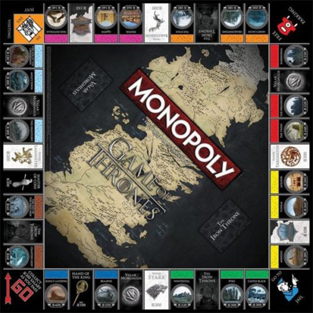 Monopoly Game of Thrones Party Board Game Toy Monopoly Card. 