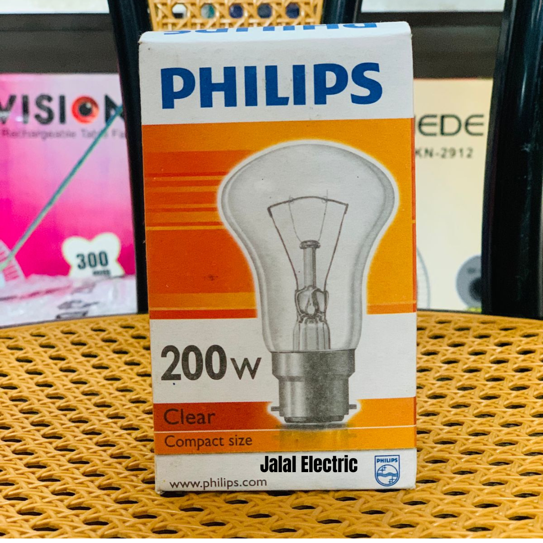 Philips 200w GLS Incandescent Bulb Warm White Glass B22 | Daraz.com.bd