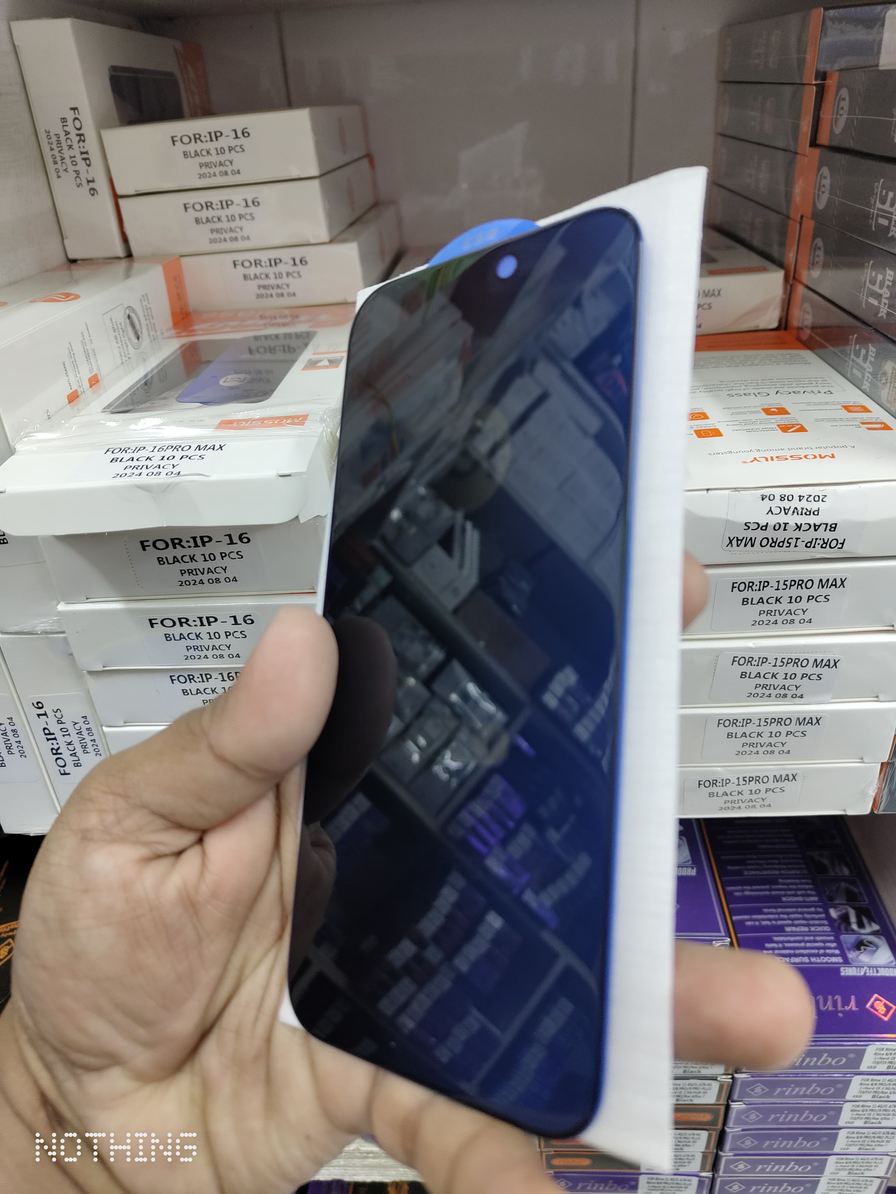 MOSSILY PRIVACY TEMPERED GLASS SCREEN PROTECTOR FOR APPLE IPHONE 16 PRO MAX / 16 PLUS / 16 PRO / 16 / 15 PRO MAX. 