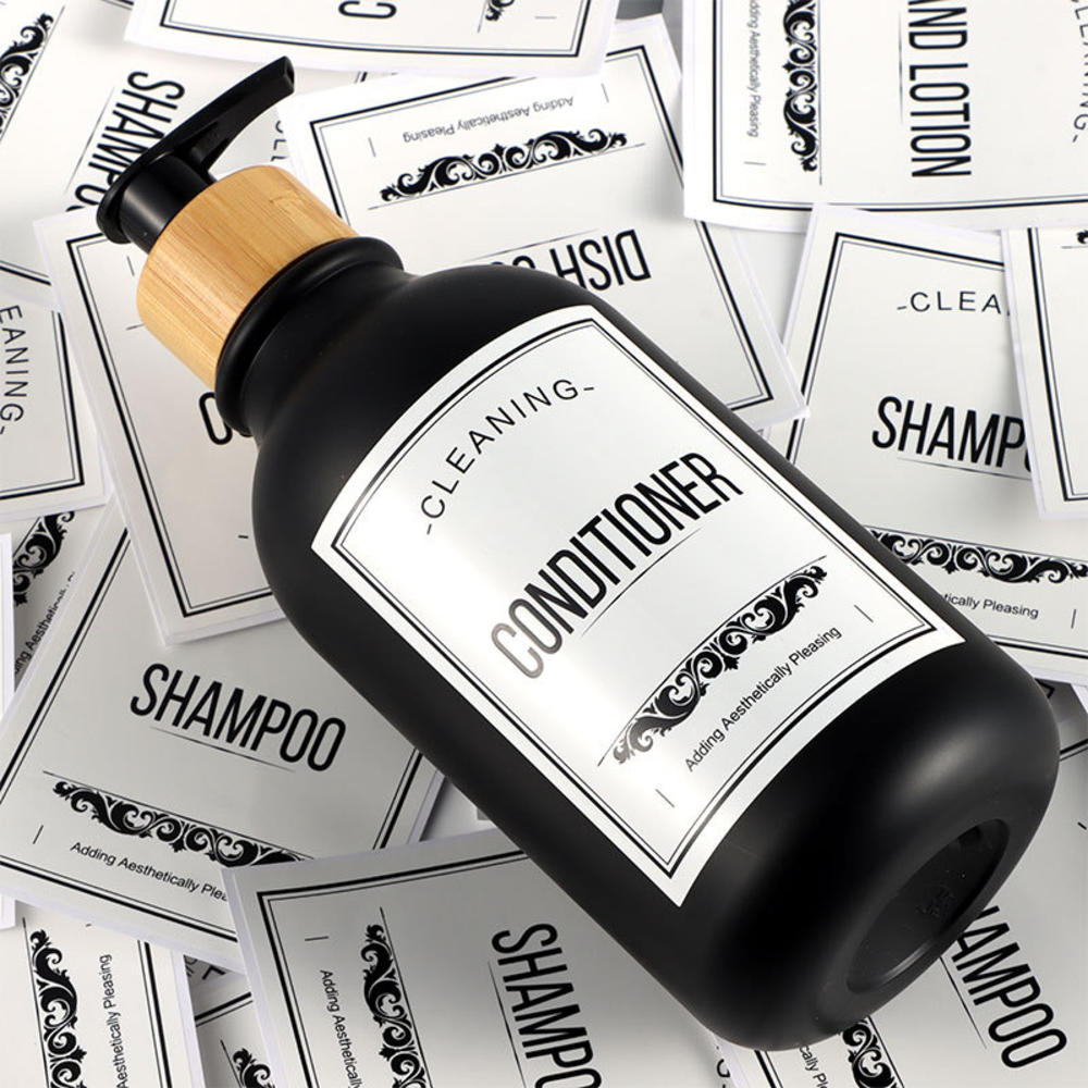 Self-Adhesive Shower  Labels Personalized Waterproof Rectangular Soap Stickers Identification Customizable Shampoo Labels for Home Use Beauty Salons Personal Care Labeling System DIY enthusiasts. 