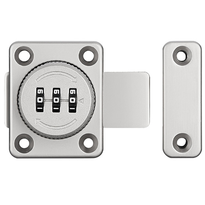 Mechanical Keyless Cabinet Lock, Swivel Drawer Lock Combination Lock, Combination Latch File Cabinet Lock (Silver). 