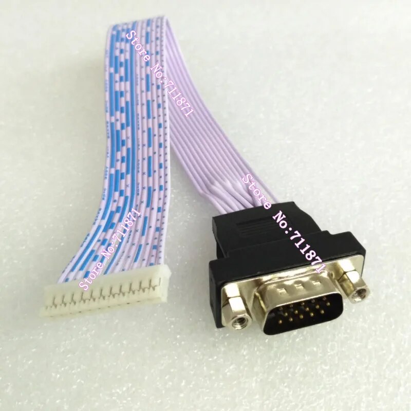12P to 15P VGA D-Sub Cable Line 2.0 Pitch 12P to 15Pin D-Sub VGA Male Adapter connector 12Pin 15P HDB15 D-sub VGA cable Line. 