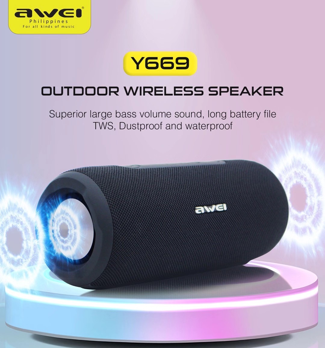 Awei Y669 Waterproof Durable Wireless 