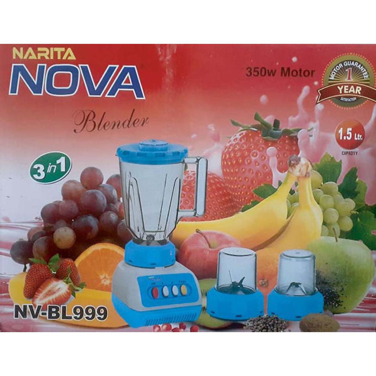 Nova Blender plus mixer grinder 300-350 watt 3 in 1 Mixed color - Emphasizing Value