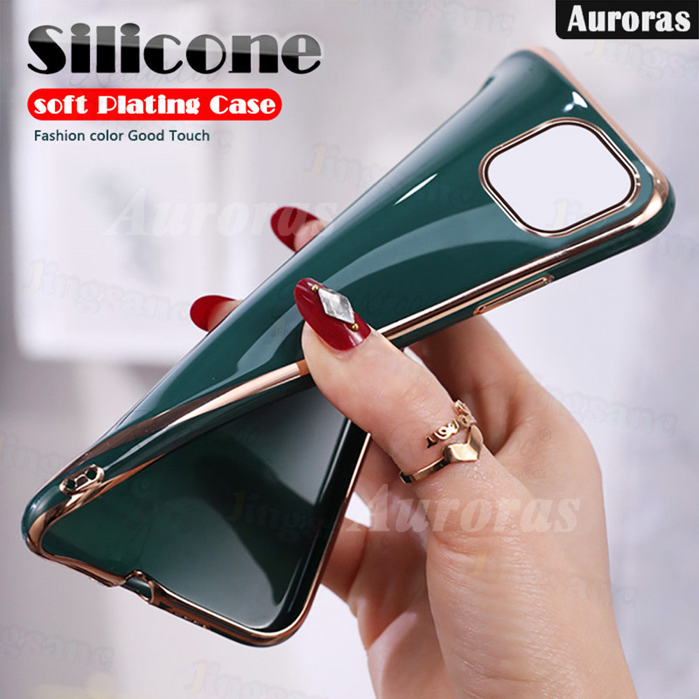 Phone cover For Vivo Y18 Y18S case shell Luxury Shockproof Straight Edge Soft TPU Double-Sided Electroplating Bumper For vivo Y18 Y18S Cases Housing. 