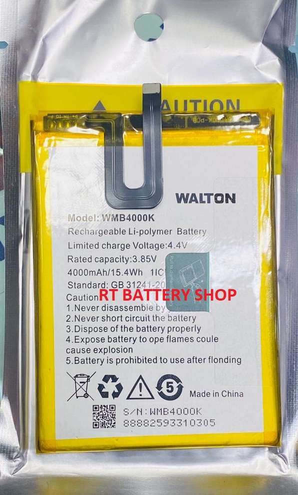 WMB4000K - 4000mAh Replacement Battery For Walton RX8 Battery Mobile Phone Batteries
