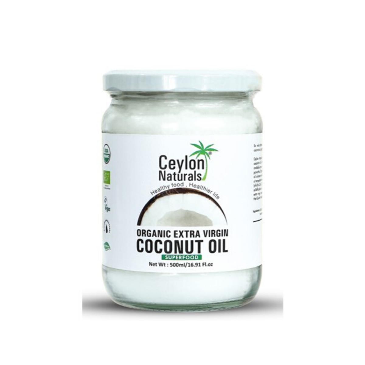 Ceylon naturals organic extra virgin coconut oil 500ml