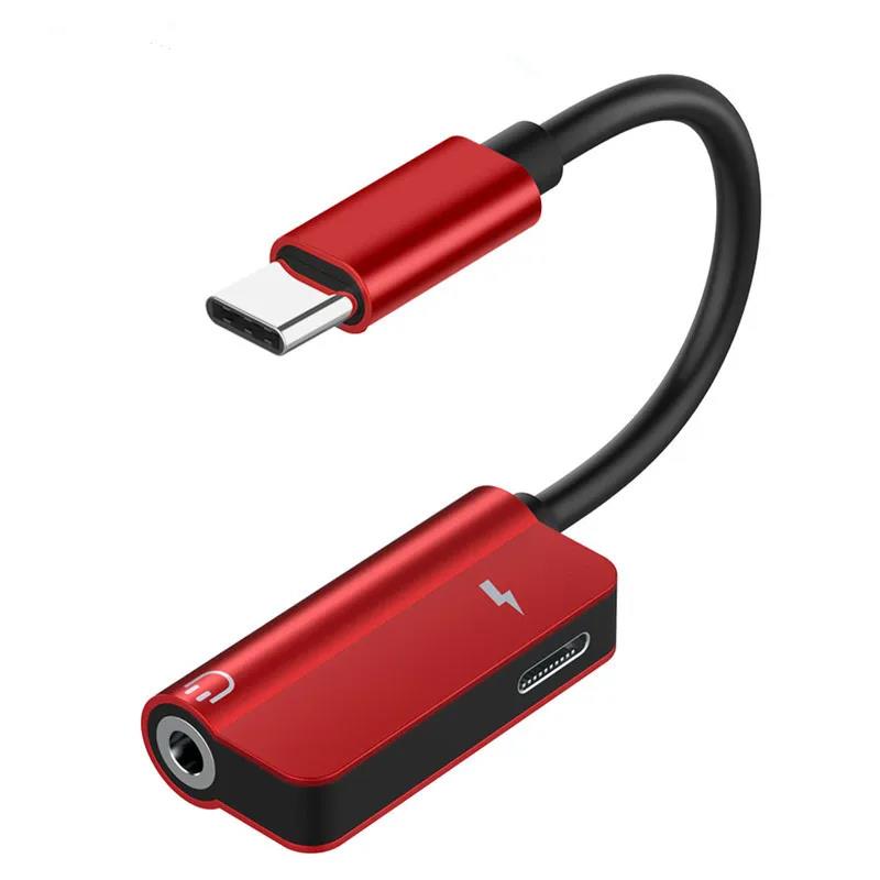 USB C DAC Adapter 2 In 1 Type C To 3.5 Earphone Adapter Audio Type-c To Earphone 3mm Jack AUX Usb C 3.5 for OPPO Usbc 3 5. 