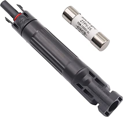1 set 1000V Solar Fuse Connector Solar Fuse Inline Holder with 15A 20A 25A 30A 32A Fuse 10x38 IP67 Male and Female Connector