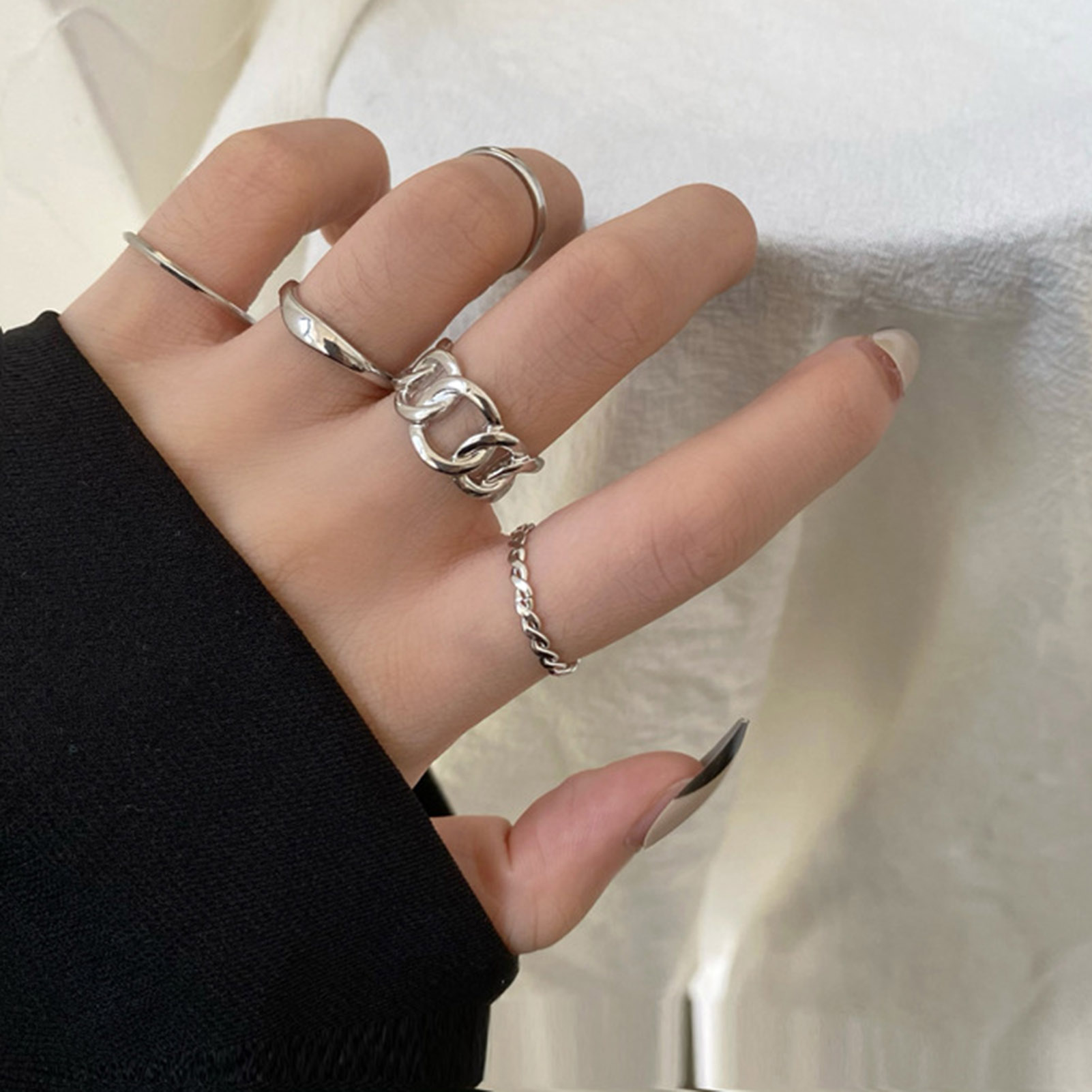 Joint Ring Set Anti-oxidation Stkable Knuckle Rings Set. 
