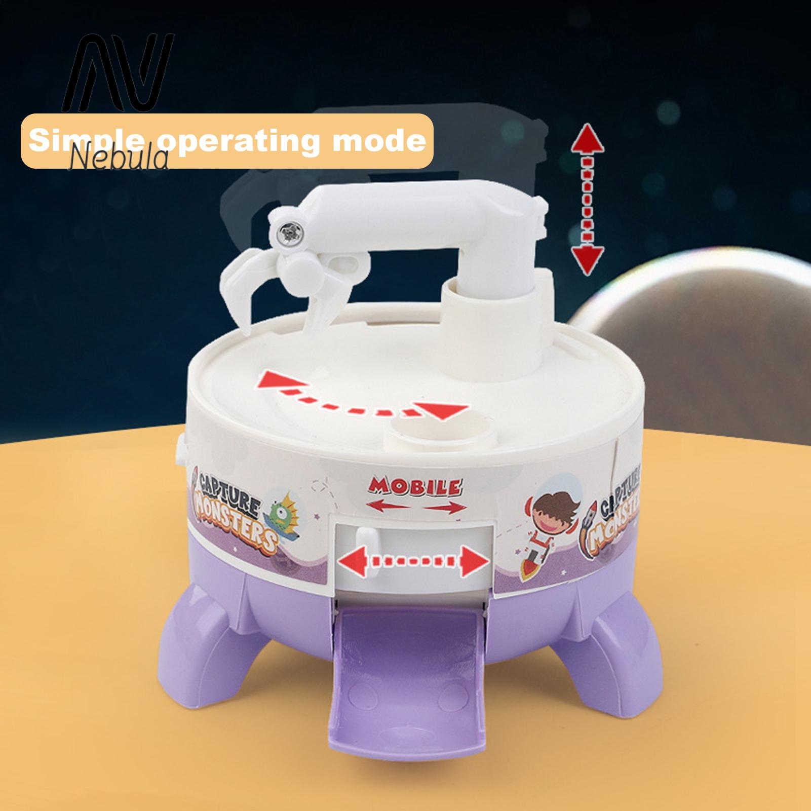 Nebula Supreme Doll Grabber Machine Interactive Rocket Claw Machine Toy with 6 Figurines Diy Sticker Set Fun Arcade Game for Kids Perfect Gift for Boys Girls Improve Hand-eye Coordination. 