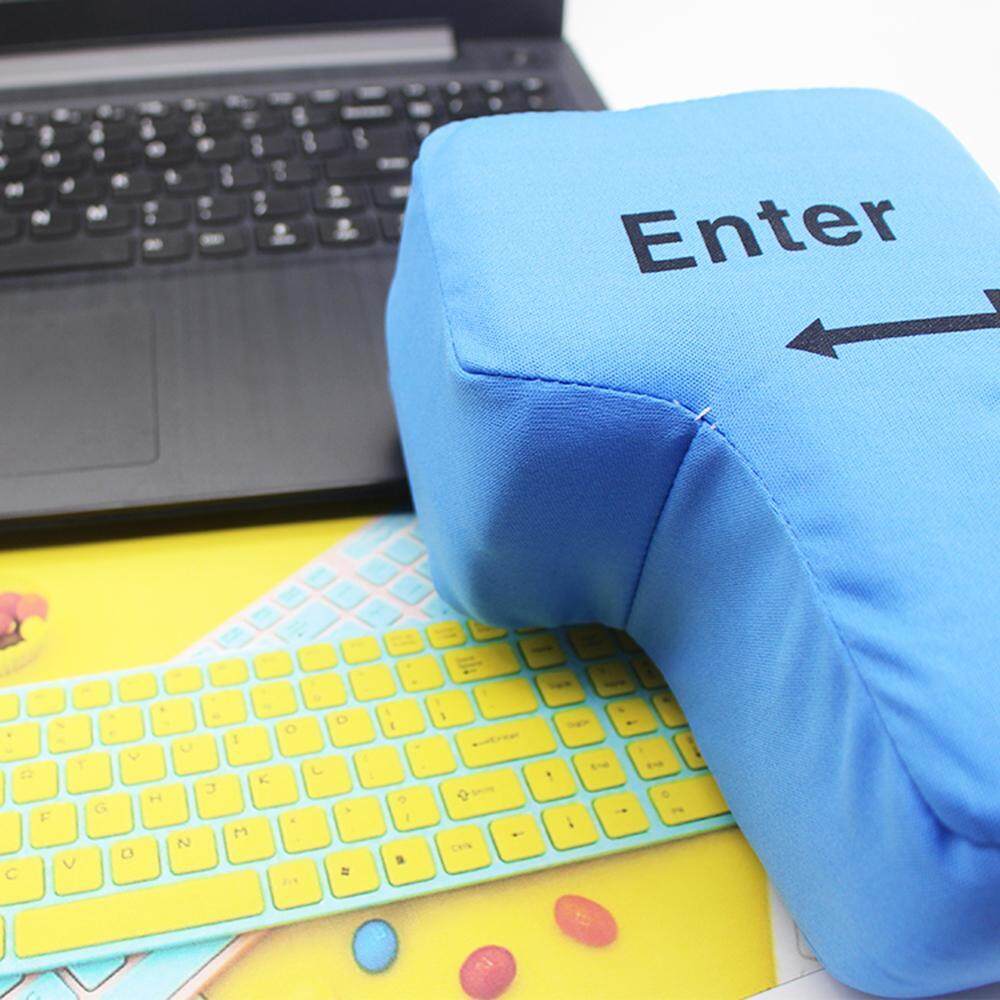 Big Enter Key Throw Pillows With USB Office Stress Relief Vent Noon Desktop Break Doll Toy. 