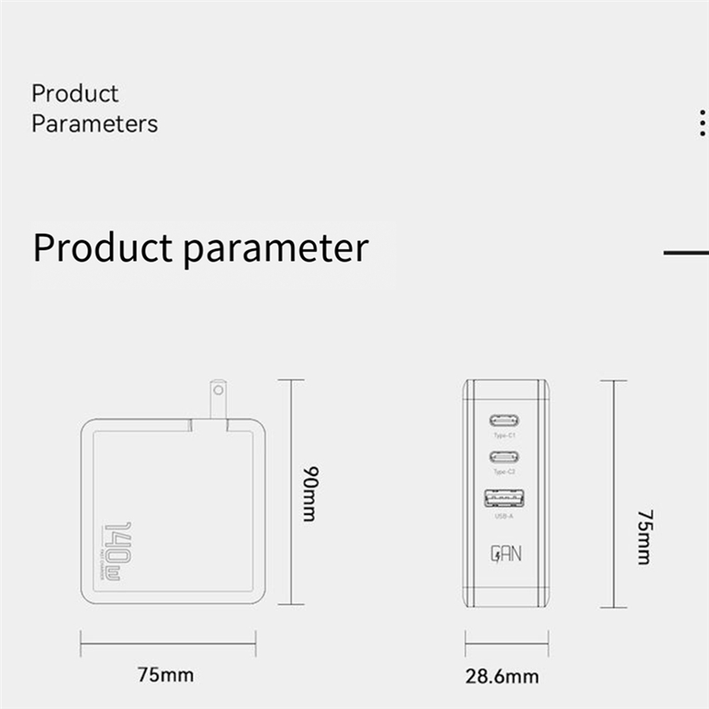 Essager 140W GaN USB Type C Desktop Charger Quick Chagers Multi-Port Charger for Samsung IPhone Laptop Chagers US Plug. 