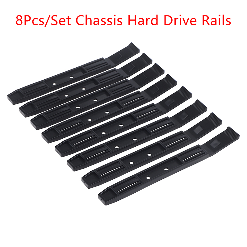 4Pair Black Chassis Hard Drive Mounting Desktop Hard Disk Bracket Computer Cooler Mounting Rail HDD Shelf Slider Demoo