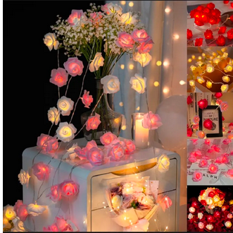 Rose String Lights Fairy Light String Home Garden Decor Light Valentine Day DIY Party Home Decor Wedding Supplies