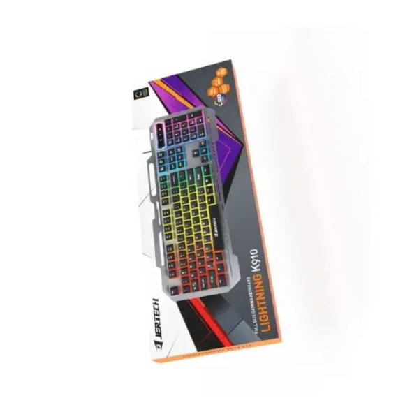 Jertech K910 Lightning RGB Mechanical USB Gaming Keyboard. 