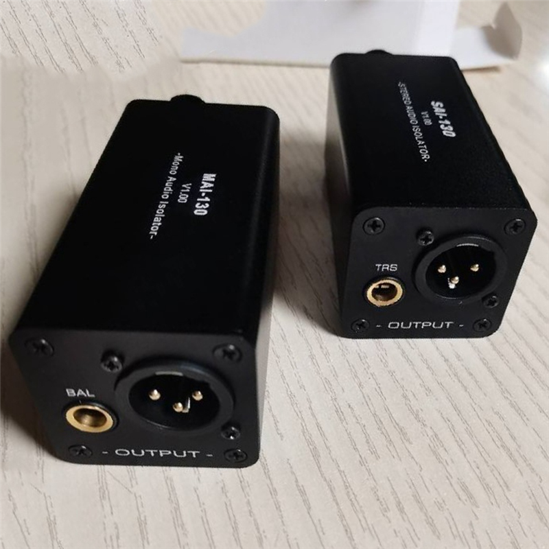 Audio Isolator Noise Reduction,Eliminates Current Noise,DI Grounding Box,6.5 XLR Mixer Audio Isolator, -130 Stereo Easy to Use. 