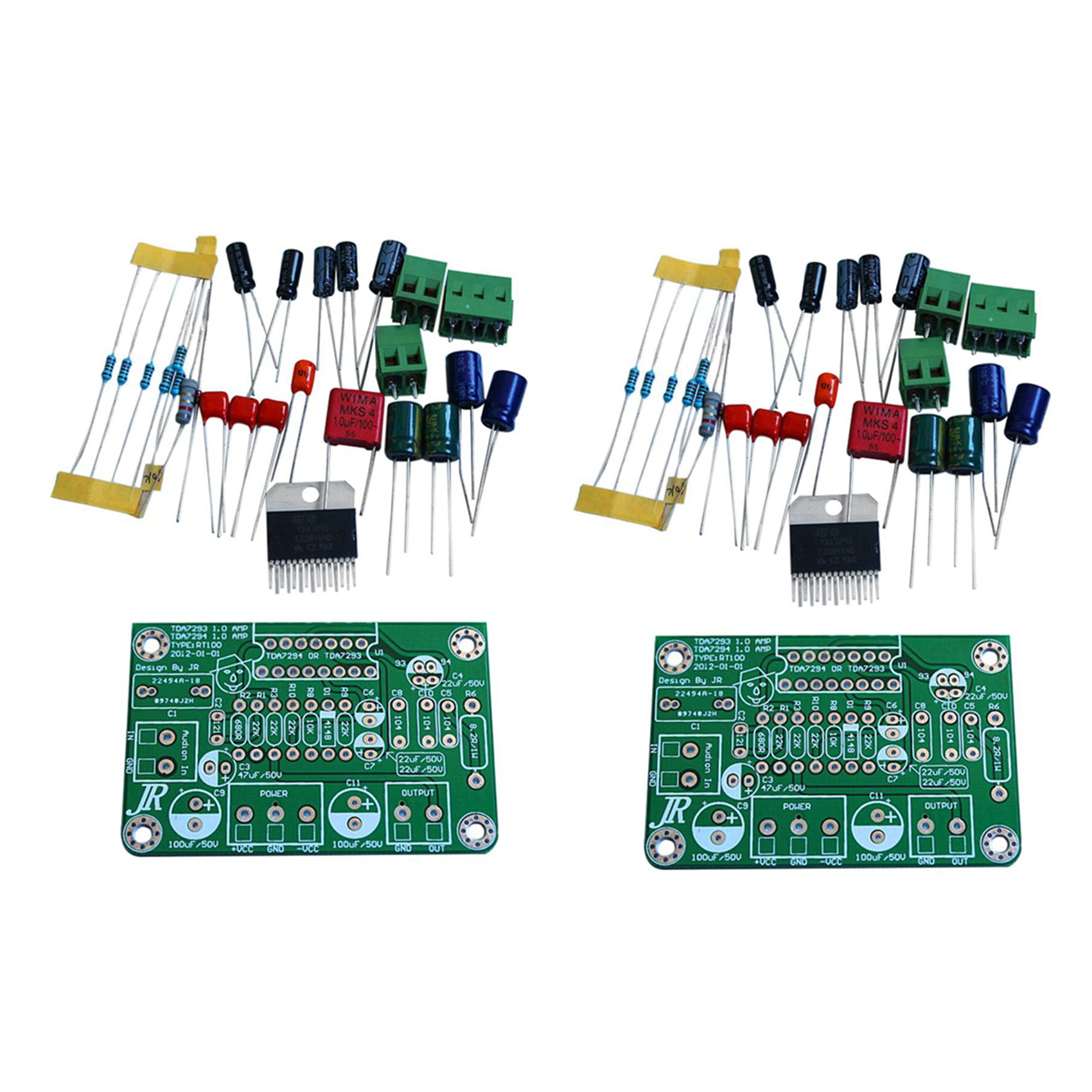 2X TDA7294 80W 100W Mono Audio AMP Amplifier Board DC30V-40V Kits Fit for TDA7293 Green