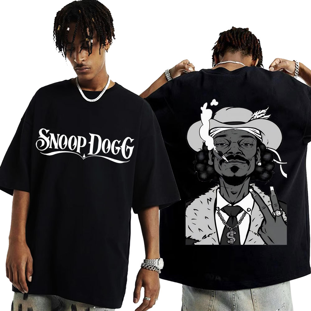 Rapper Snoop Dogg Graphic T Shirt Men's Hip Hop Fashion Style Funny T Shirts Summer Unisex Oversized T-shirt Streetwear