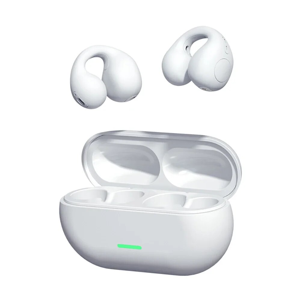 NEW T75 Wireless Earbuds Stereo Bass Sports Headset Ear-Clip Bluetooth Headphones Bone Conduction Earphone with Mic For Phone