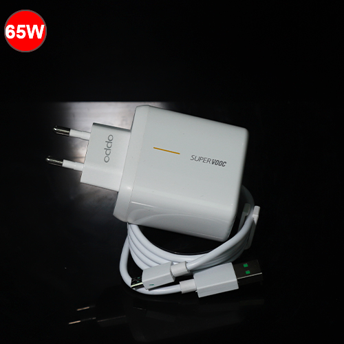 Official Oppo 65W Supervooc Flash Charger With Type-C Cable(3 Feet) - Fast Charger. 
