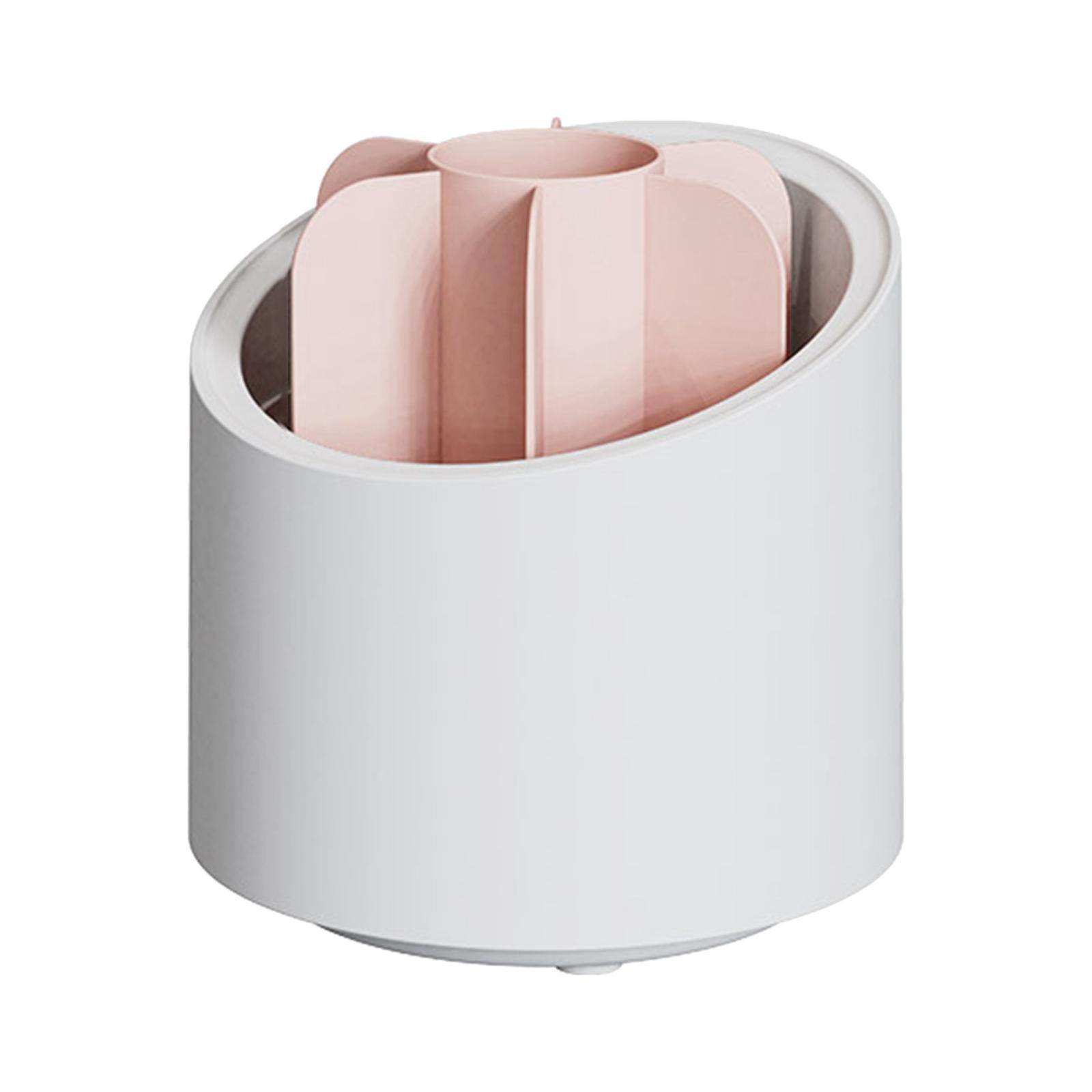 Simple Rotating Makeup Brush Holder 6 Grids Desk Organizer Multipurpose Vanity Storage Box For Mascara Scissors Pen Pot Bathroom Decor