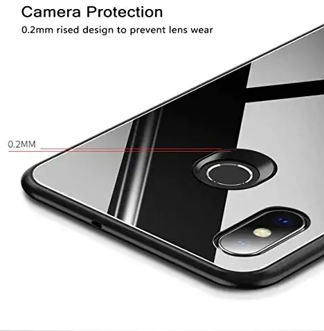 Xiaomi redmi note 6 pro এর জন্য গ্লাস কেস ব্যাক কভার (Back Case Cover For Smartphone). 
