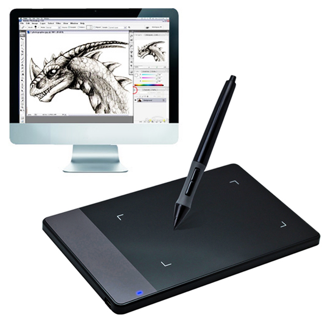 HUION 420 Portable 4.0 x 2.23 inch 4000LPI Stylus Digital Signature Board with Digital Pen. 