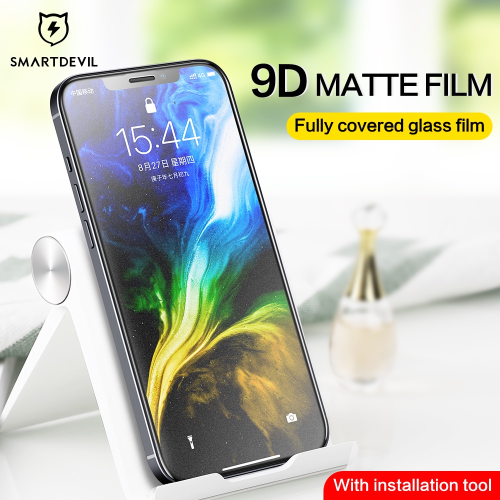 Smart Devil 9D Matte Tempered Glass For Iphone 14/13 Pro Max 12 11 Pro Mini 7 8 Plus 6 S X Xr Xs Se Full Cover Screen Protector. 