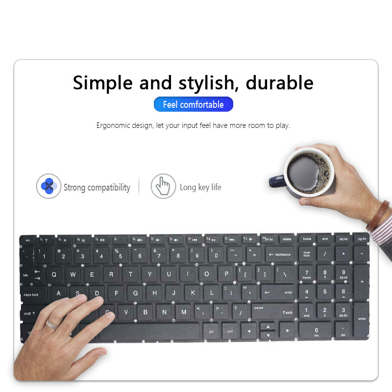 Laptop Keyboard For HP TPN-C125 C126 250 G4 255 256G4 15-AC AY 15Q-AJ Notebook. 