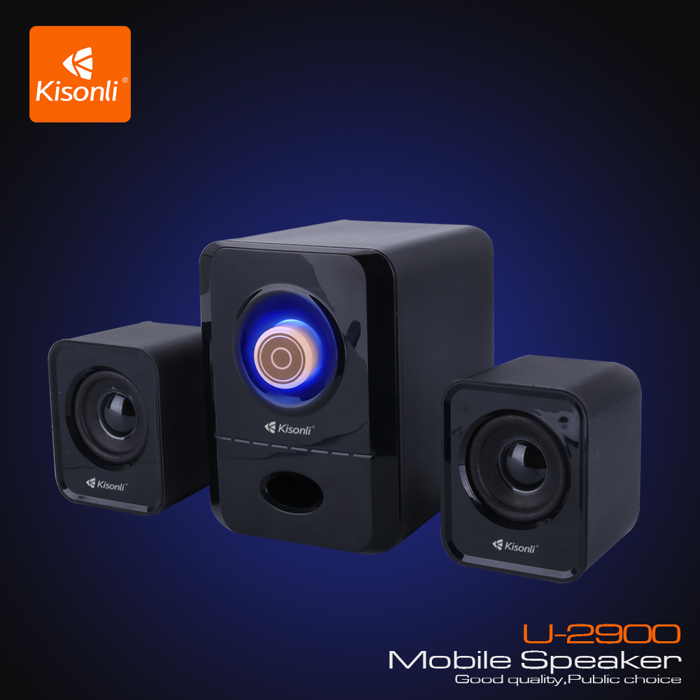 KISONLI U-2900 USB 2.1 Speaker Subwoofer Sound System Some Theater Loud Speaker. 