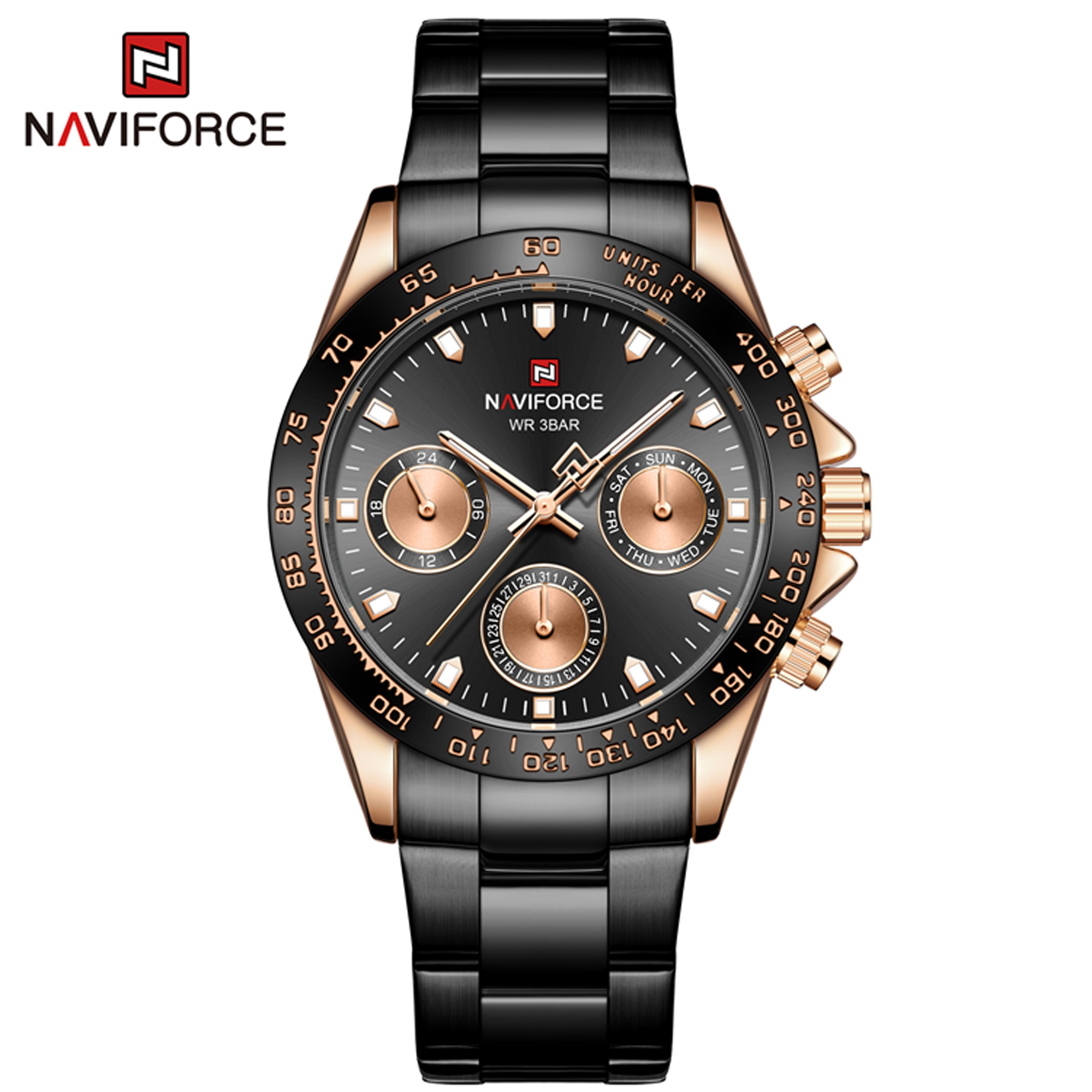 NAVIFORCE NF9193 Japan Movement Luminous Multi-Functional Quartz Watch for Men. 
