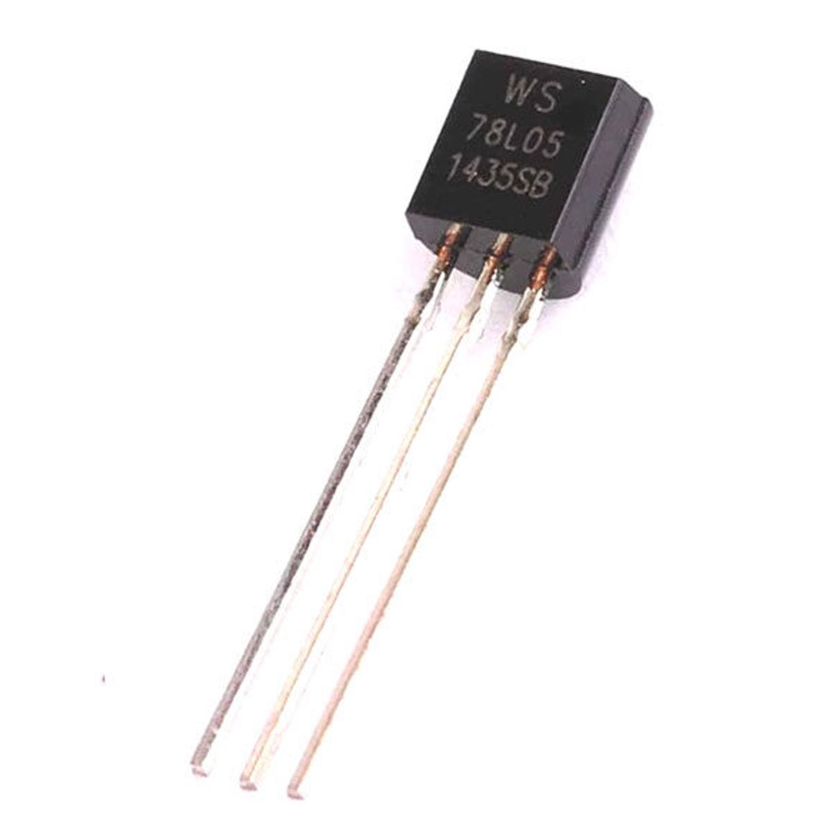 5Pcs L78L05 78L05 7805 DC 5V 100mA Positive Voltage Regulator Transistor TO-92 Package 3 Pin THT 78L05 Voltage Regulator Transistor