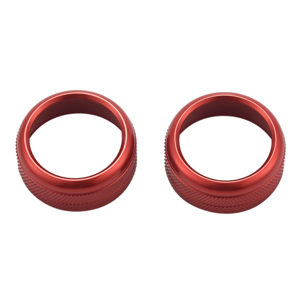 AC Climate Control and Radio Volume Knob Ring Covers for 1 2 3 3GT 4 Series (F20 F22 F30 F31 F32) 6Pcs Red. 