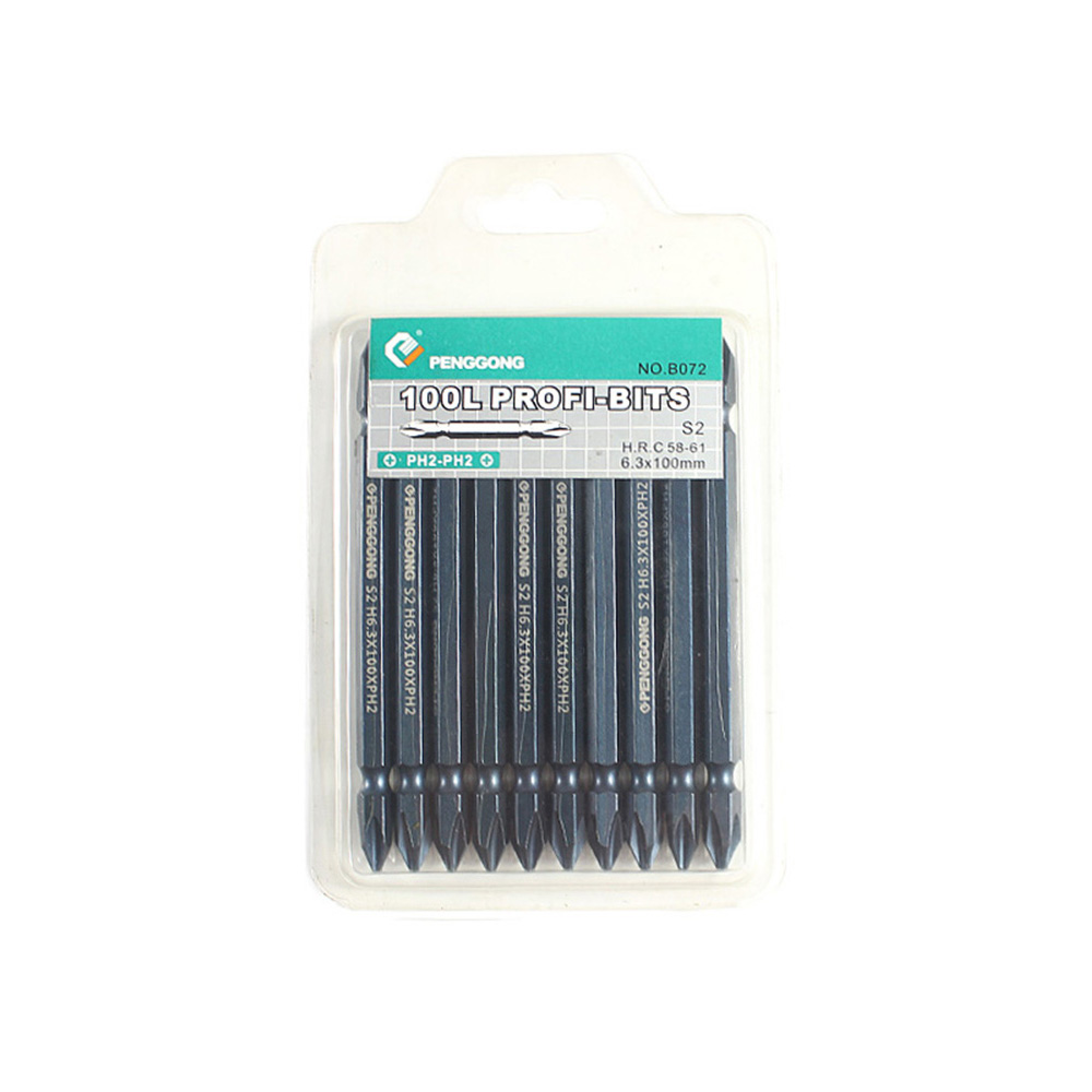KOGEEK S2 Dual-head Screwdriver Bits Set Pneumatic Screwdriver Bits 10pcs (Slotted+Cross+Hex head)