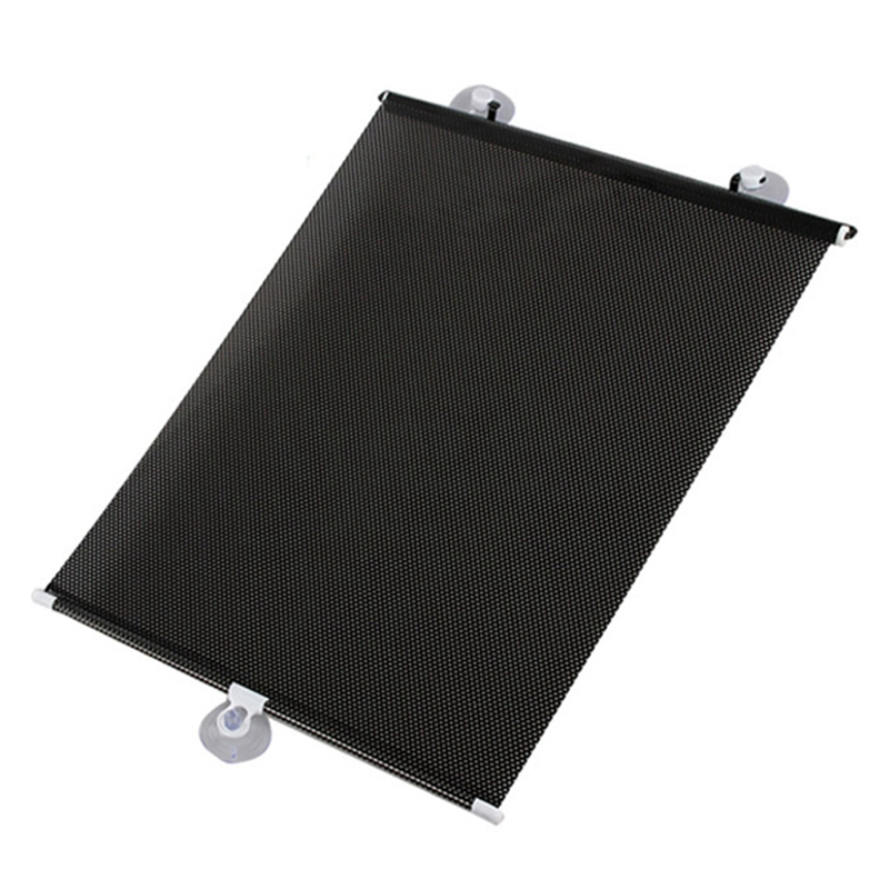 4X Sunshade Roller Blackout Suction Cup Blinds Curtains for Living Kitchen Office Car Window Free-Perforated Curtain A