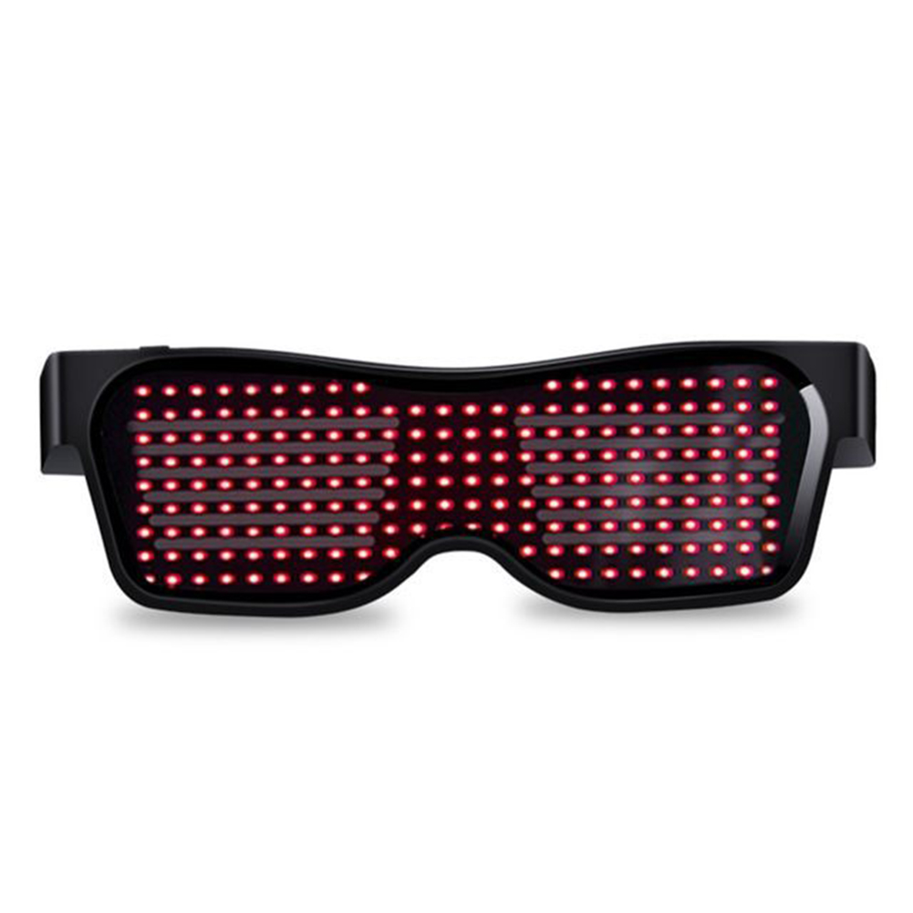 Magic Flash Led Halloween Party Bluetooth Control Application Editable Text DIY USB LED Glasses DJ Sun Glasses Concert Light Toy. 
