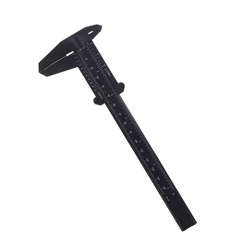 Double Scale Plastic Vernier Caliper Ruler Measuring Student Calipers Size Measuring Tool-BK. 