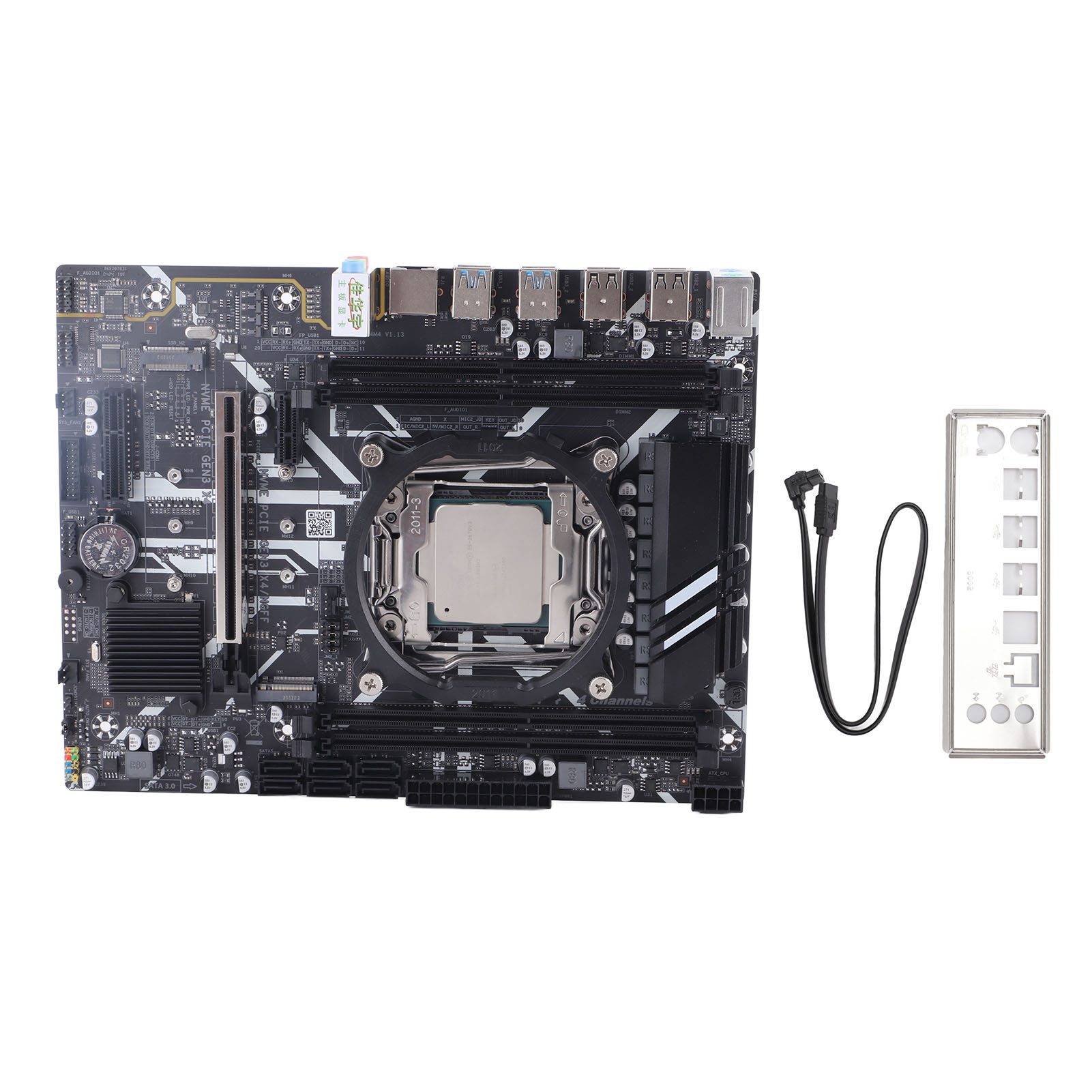CPU Motherboard Set X99D4M4 DDR4 Computer Motherboard E5 2670V3 CPU Desktop Motherboard for PC. 