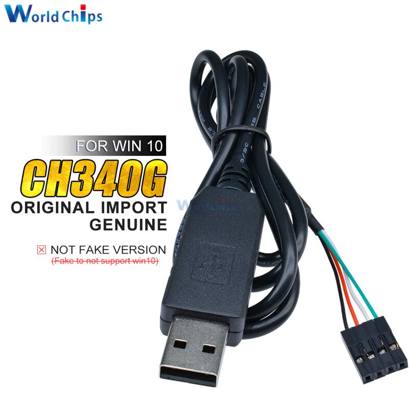 【happy one】CH340G CH340 Download Line Cable to TTL Serial Wire Compatible for WIN 7 8 10 For Arduino Raspberry Pi. 