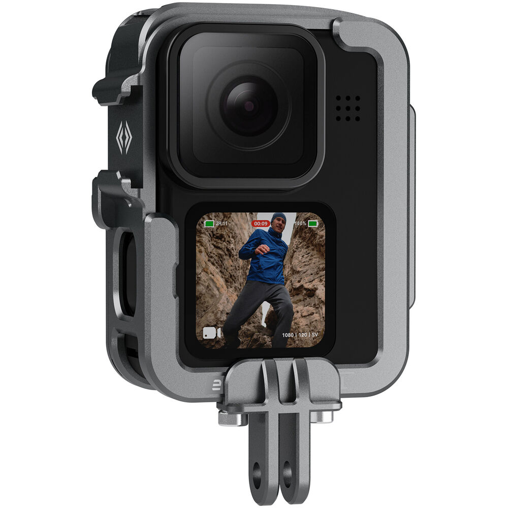TELESIN GP-FMS-G11-TZ Aluminum Cage with Vertical Frame for GoPro HERO11/10/9. 