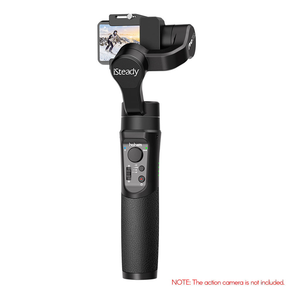 hohem iSteady Pro 2 Upgraded 3-Axis Handheld Action Camera Gimbal Stabilizer Splash Proof APP Re-mote Control Built-in 3600mAh Ba-tte-ry Replacement for GoPro Hero 7/6/5/4/3 for DJI OSMO ACTION for Sony RX0 SJCAM YI Sports Cameras. 