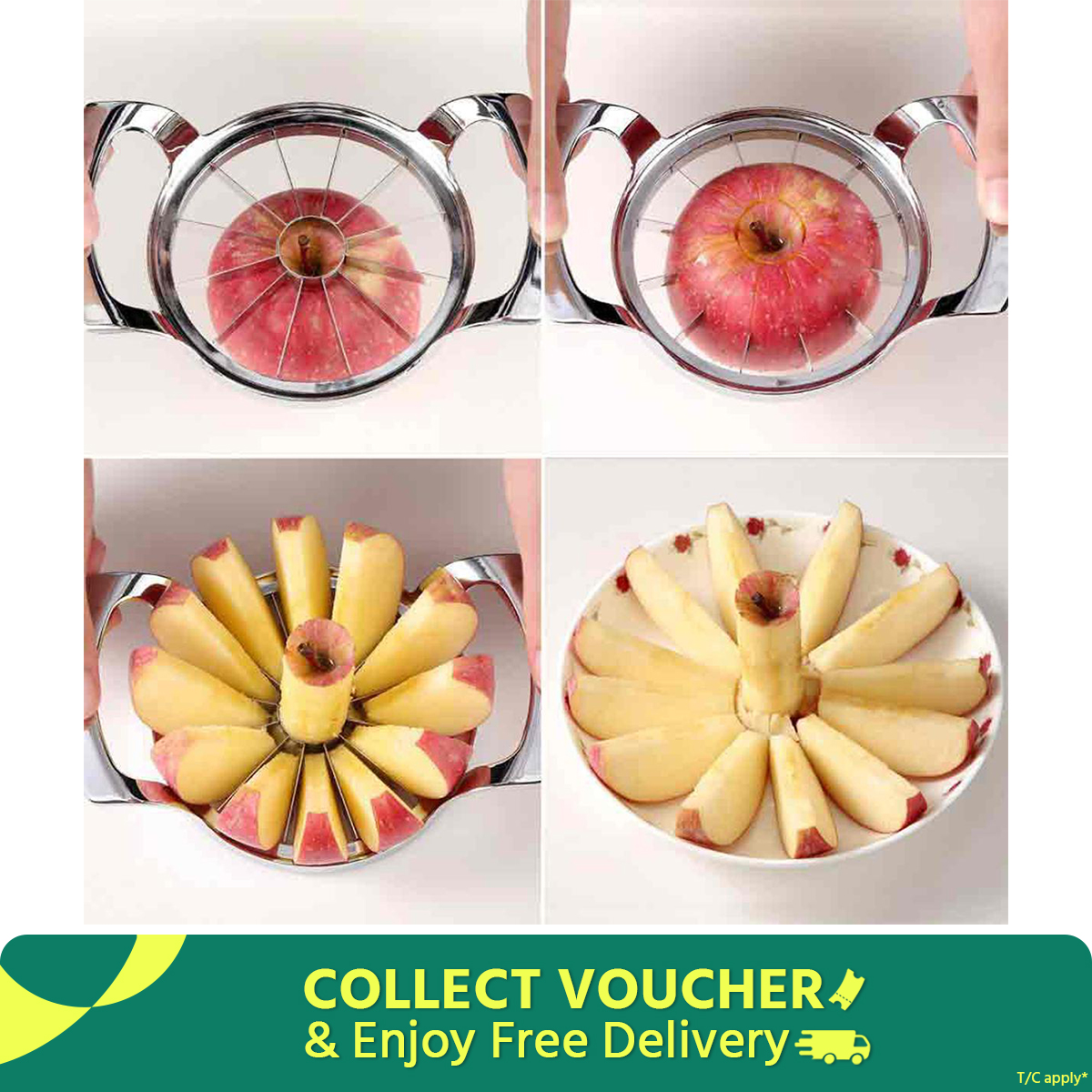 Fruit Slicer Apple Pear Cutter Stainless Steel Knife Corers Remover Chopper Peerler Divided Kitchen Tools