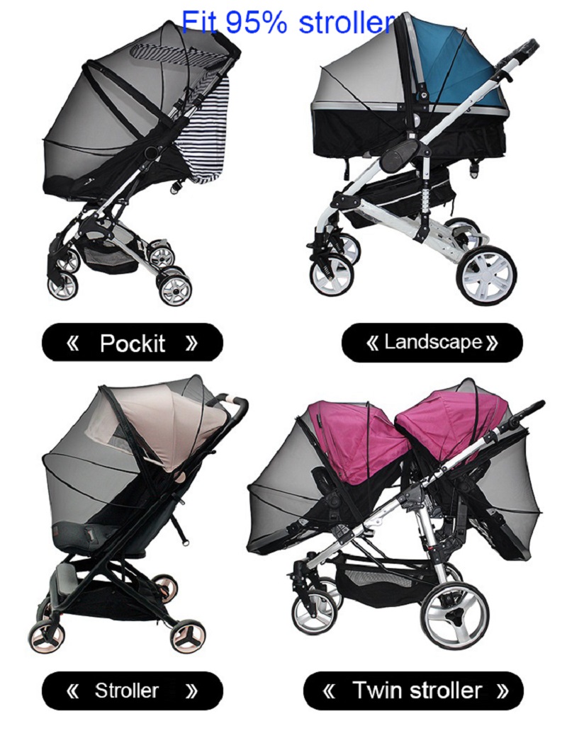 COLU KID® Universal Stroller Accessories Mosquito Net With Sunshade For GB Pockit Cybex Bugaboo Bee6 Belecco X6 Yoyo Yoyo 2 Yoya. 