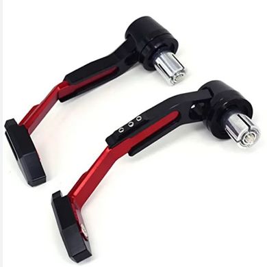 Motorcycle Universal Handlebar Break and Clutch Liver Protector Guard- Red. 
