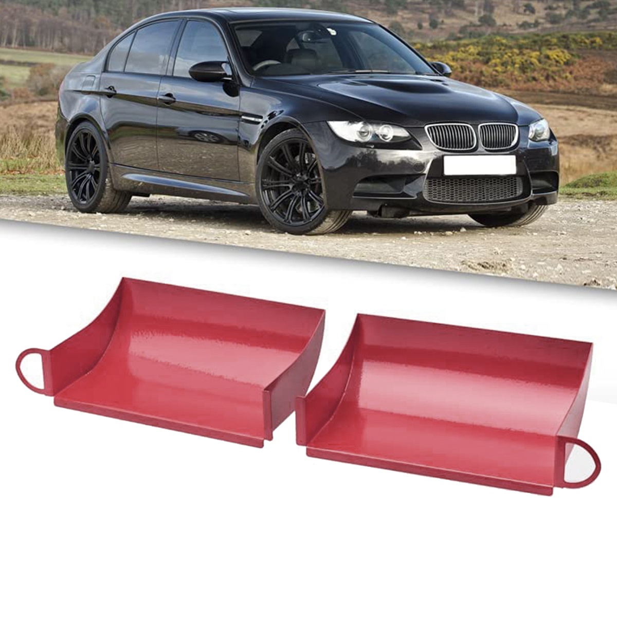 1 Pair Air Intake Scoop Flow Intake System Scoops for BMW E90 91 E92 E93 E84 M3 Black. 
