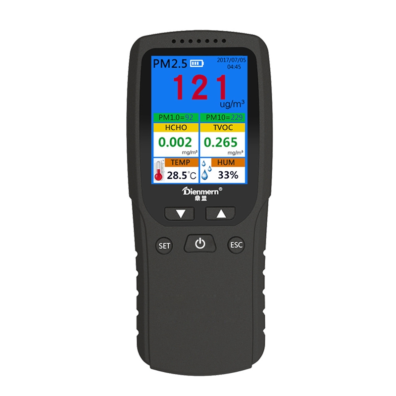 9 in 1 Air Quality Monitor Indoor Outdoor PM2.5, PM1.0, PM10, HCHO, Detector Tester Temperature and Humidity Sensor. 